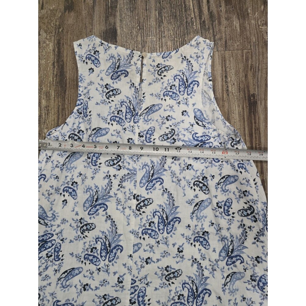 Lucky Brand Womens Linen Dress Size Medium Coastal Beach Floral Resort Vacation - Picture 4 of 5